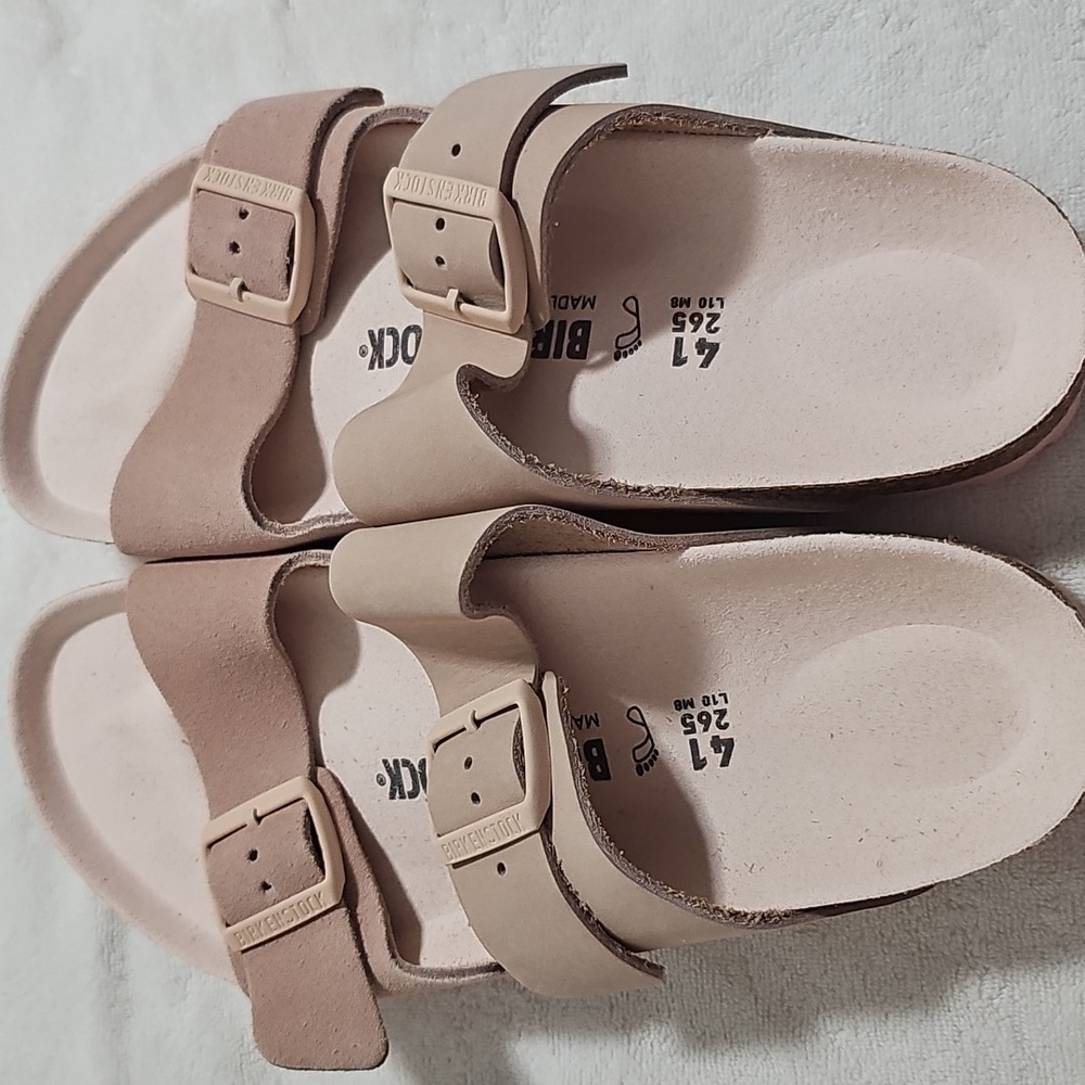 Birkenstock Arizona SplitNubuck/Suede LeatherBlush Pink Sandals Size 41 - Picture 7 of 15